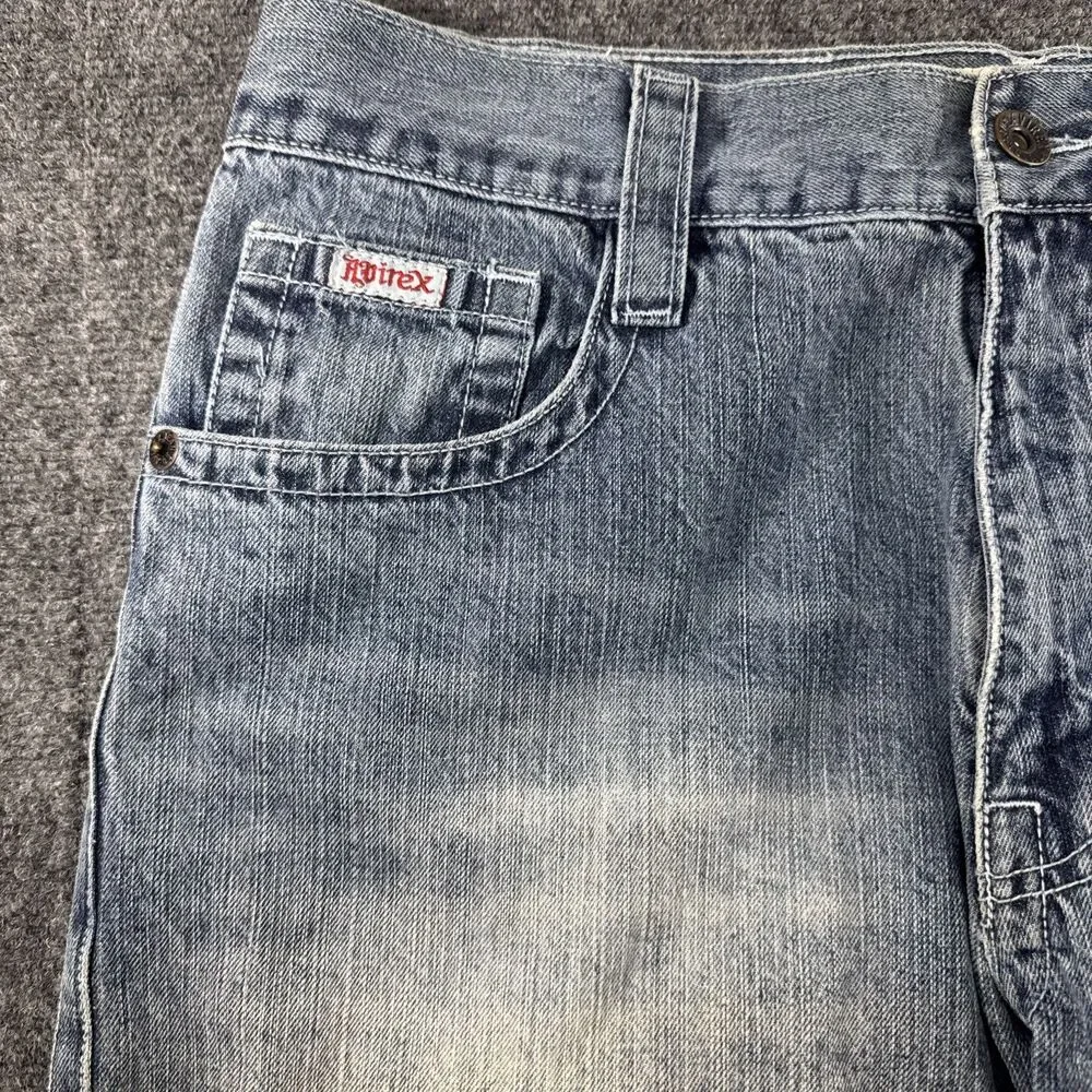 Avirex Classics Jeans Mens 36x30 Baggy Wide Leg Light Wash Y2K Hip Hop Vintage